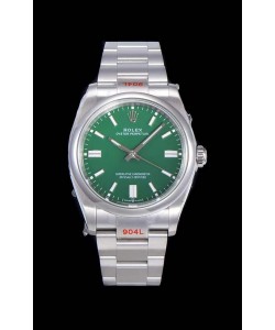 Montre Rolex Oyster Perpetual REF#124300 41MM Cal.3230 Mouvement Réplique Suisse Cadran Vert Acier 904L Réplique Miroir 1:1