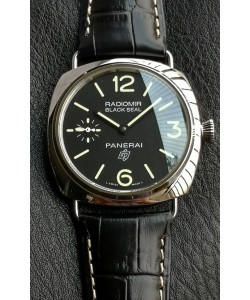 Montre suisse Panerai Super Clone Radiomir Black Seal PAM380 - Cadran noir 45 mm 