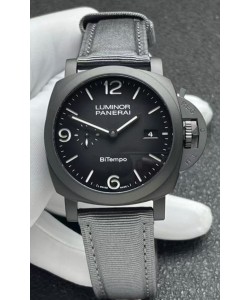 Panerai Luminor Super Clone PAM1467 Bi-Tempo Titanium montre 42MM
