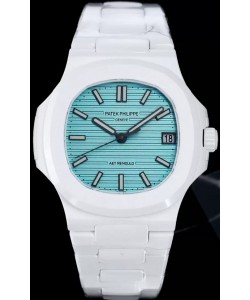 Patek Philippe Nautilus 5711 AET remoulé Edition Céramique Blanche Cadran Vert Réplique Montre Suisse