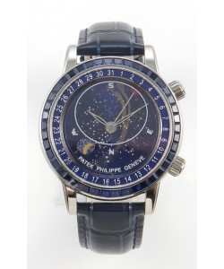 Patek Philippe Grand Complications 6102 Cadran bleu Diamants bleus Réplique suisse 