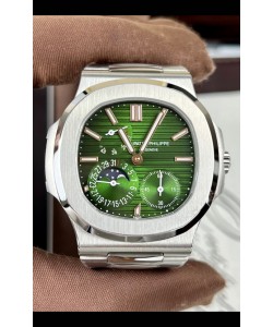 Patek Philippe Nautilus 5740 Calendrier perpétuel en acier inoxydable avec cadran vert, réplique suisse