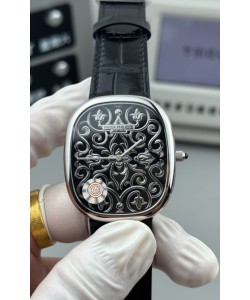 Réplique de montre Patek Philippe 5738 Elipse en émail noir à quartz suisse 