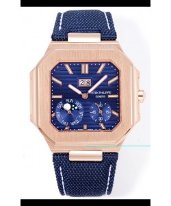 Patek Philippe Cubitus 5822 Boîtier en or rose Cadran bleu Réplique suisse