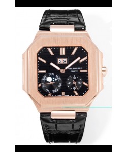 Patek Philippe Cubitus 5822 Boîtier en or rose Cadran noir Réplique suisse
