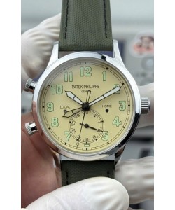 Patek Philippe Complications 5524R Calatrava Montre en or rose avec cadran brun 