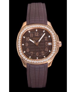 Patek Philippe Super Clone Aquanaut Or rose Cadran marron 38,5 mm