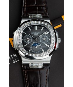 Patek Philippe Nautilus 5740 Calendrier perpétuel Acier inoxydable Cadran gris Réplique suisse