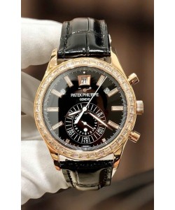 Patek Philippe Super Clone Complications 5961 Montre en or rose avec moussaneites