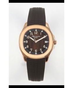Patek Philippe Super Clone Aquanaut 5167 Montre en or rose 904L avec cadran brun