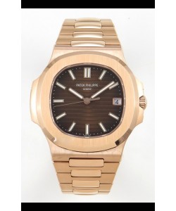 Patek Philippe Super Clone Nautilus 5711/1R-001 en or rose Cadran marron