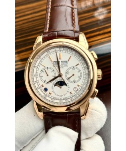 Patek Philippe Grand Complications 5270 Réplique Montre Suisse en Boîtier Or Rose Cadran Blanc