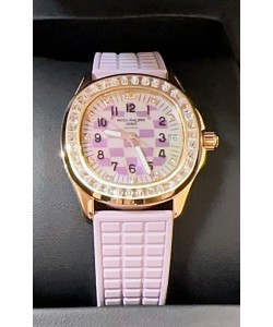 Patek Philippe Super Clone Aquanaut LUCE 5072R Or Rose Automatique cadran rose 35MM