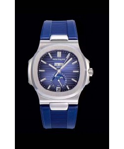 Montre Patek Philippe Nautilus 5726A 1:1 Montre suisse à miroir cadran bleu bracelet en caoutchouc 