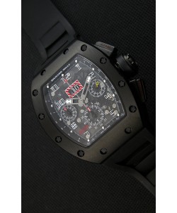 Montre Richard Mille RM011-FM Felipe Massa Étui en céramique noir d’une seule pièce avec Bracelet Noir