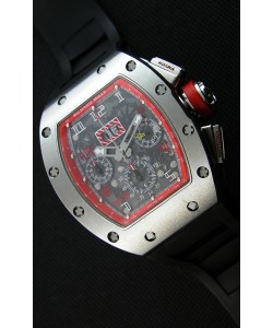 Montre Richard Mille RM011-FM Felipe Massa Étui en Titane d’une seule pièce avec Bracelet Noir