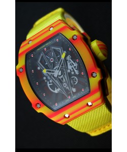 Montre Richard Mille 27-03 Tourbillon Rafael Nadal Suisse Étui en Carbone forgé Répliquée 