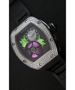 Montre Richard Mille 19-02 Tourbillon Fleur Suisse Boîtier en acier inoxydable Répliquée  