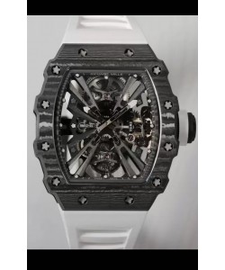 Richard Mille RM12-01 Montre réplique 1:1 en fibre de carbone avec mouvement à tourbillon véritable