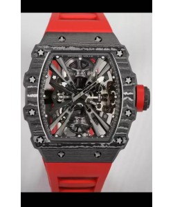 Richard Mille RM12-01 Montre réplique 1:1 avec mouvement tourbillon authentique en fibre de carbone