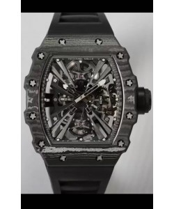 Richard Mille RM12-01 Boîtier en fibre de carbone Mouvement Tourbillon Véritable Montre Réplique 1:1