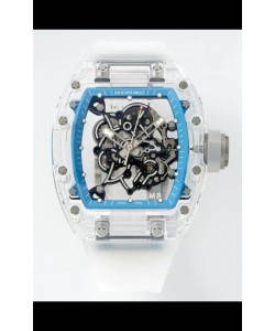 Richard Mille RM055 Boîtier transparent en saphir avec tourbillon authentique Montre Super Clone