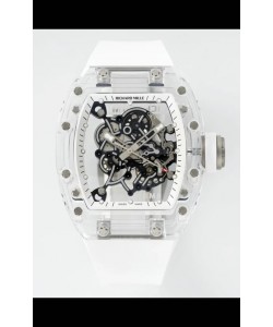 Richard Mille RM055 Boîtier transparent en saphir avec tourbillon authentique Montre Super Clone