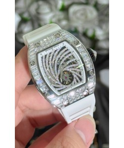Montre Richard Mille RM51-02 avec boîtier en acier inoxydable et mouvement automatique Mossanites