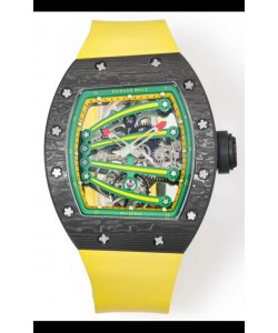 Richard Mille Super Clone RM59-01 Boîtier carbone NTPT Cadran vert Réplique Montre Suisse