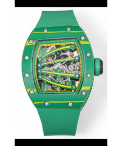 Richard Mille Super Clone RM59-01 Boîtier carbone NTPT vert Réplique Montre Suisse