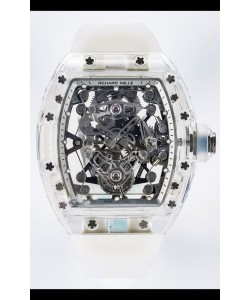 Richard Mille Super Clone 56-01 Montre avec boitier saphir transparent avec tourbillon véritable