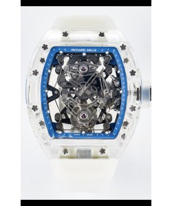 Richard Mille Super Clone 56-01 Montre avec boitier saphir transparent avec tourbillon véritable