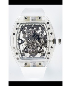 Richard Mille Super Clone 56-01 Montre avec boitier saphir transparent avec tourbillon véritable 