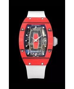 Montre Richard Mille RM07 Boîtier carbone rouge Montre réplique suisse 1:1 Superclone
