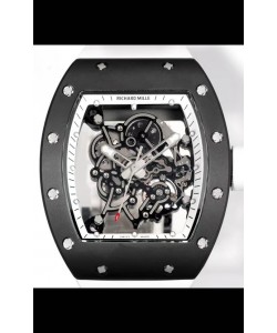 Richard Mille Super Clone RM055 Montre Boîtier Céramique avec Tourbillon Authentique