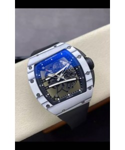 Richard Mille Super Clone RM61-01 Yohan Blake Quartz Blanc NTPT Boîtier Mouvement Tourbillon 