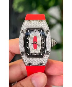 Richard Mille RM007 Sertie Diamants Cadran Noir 904L Acier Montre Suisse Superclone