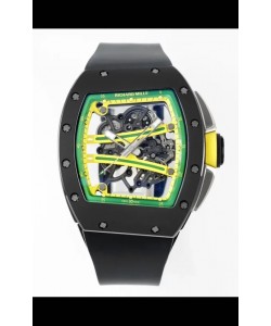 Richard Mille Super Clone RM61-01 Céramique noire Bracelet noir Réplique montre suisse