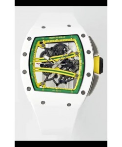 Richard Mille Super Clone RM61-01 Céramique blanche - Bracelet Réplique Suisse
