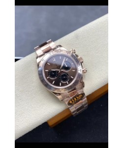 Montre Rolex Daytona Super Clone M116505 en or rose, mouvement Cal. 4131 d'origine, acier 904L