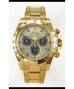 Rolex Daytona Super Clone 116508 Or Jaune - Cadran Or Mouvement Cal.4131 d'origine