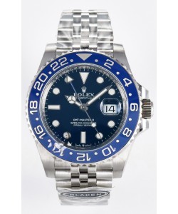  Montre Rolex GMT Master II Super Clone 126716 « Blaken » en acier 904L avec cadran bleu