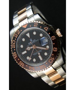 Montre Rolex GMT Masters II 126711CHNR Everose Gold Etui en acier Oyster Suisse Répliquée à l’identique 1:1