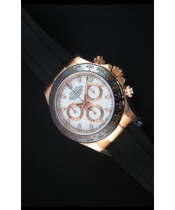 Rolex Daytona 116515 Everose 1:1 Mirror Replica White Dial Watch 