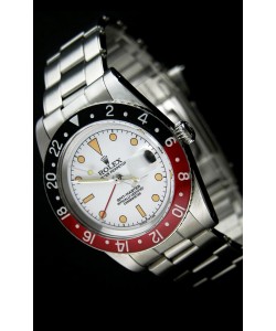 Rolex GMT Master édition Vintage Montre Réplique Suisse avec Cadran Blanc