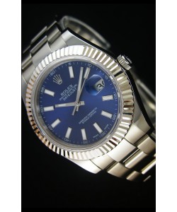 Rolex Datejust II 41MM avec Mouvement Cal.3136  Montre Réplique Suisse avec Cadran Bleu Marine