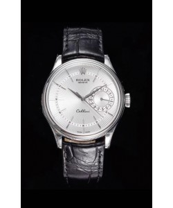Rolex Cellini Date Ref#50519 Réplique 1:1 Miroir 904L Montre en acier cadran blanc
