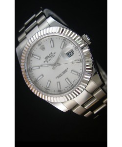 Réplique de montre Rolex Datejust Japanese - Cadran gris en 41MM avec bracelet huitre