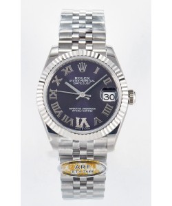 Montre Rolex Super Clone Datejust ETA 2688 Mouvement 31MM Acier inoxydable Cadran romain violet 