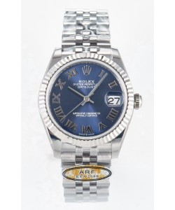 Montre Rolex Super Clone Datejust ETA 2688 Mouvement 31MM Acier inoxydable Cadran romain bleu 